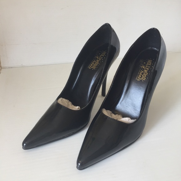 New, Hollywood Heels, High Heel Stiletto, black, various sizes, 4 inch heel, - Picture 2 of 5